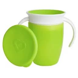 Чашка-непроливайка Munchkin Miracle 360 с ручками и крышкой, 207 мл, салатовый (051856)