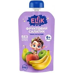 Уцінка. Пюре фруктове Elfik Magic Фруктовий салатик 2400 г (12 шт. x 200 г) - мініатюра 2