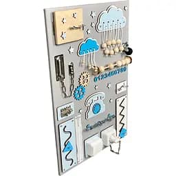 Развивающая игрушка Temple Group Бизиборд 60х40 см голубой (TG100004)