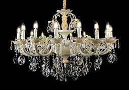 Люстра свічка LED Splendid Ray L05241/16+2P, 18 ламп, E14, біла/золота/коричнева, сучасний стиль для дому - мініатюра 2