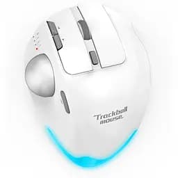 Миша бездротова Zelotes F-33 з трекболом та акумулятором White