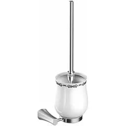 Йоржик для унітазу з настінним тримачем Imprese Cuthna stribro 150280, Хром