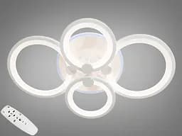 Пристельова лед люстра з дімером та кольоровою лед підсвіткою, 100W