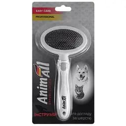 Пуходерка для собак і котів AnimAll Groom, розмір S, сіра