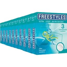 Презервативы Freestyles Ultra Light 10 упаковок х 3 шт.