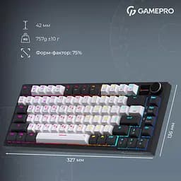 Клавіатура GamePro Asgard Valhalla Pro 75% Rainy switches (MK160W-D-Pro) - мініатюра 6