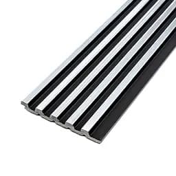 Рейка декоративна Sticker Wall PS 2900х115х12мм Чорний із сріблом SW-00002133