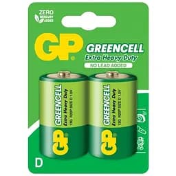 Батарейка GP Greencell R20 D 2шт. (13G-U2)