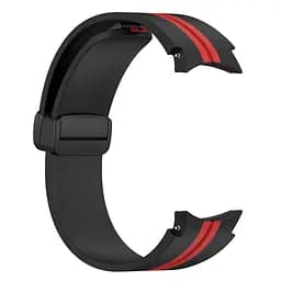 Ремінець для Samsung Galaxy Watch 4 40mm - чорно-червоний ширина кріплення 20мм силікон Watchbands Cls-line-black (W36-2WB39441171) - мініатюра 3