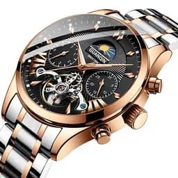 Чоловічий наручний годинник Guanquin Prestige Gold - мініатюра 2