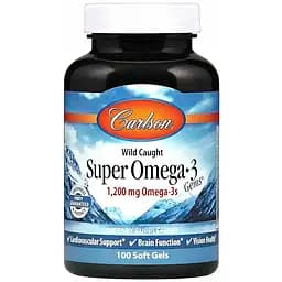 Рыбий жир Супер Омега-3 Carlson Super Omega-3 Gems Fish Gel 1200 мг 100 капсул