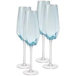 Набір келихів для шампанського S&T Blue ice 380 мл 4 шт. (7051-06)