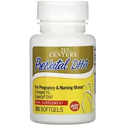Докозагексаеновая кислота для беременных 21st Century PreNatal DHA 30 желатиновых капсул