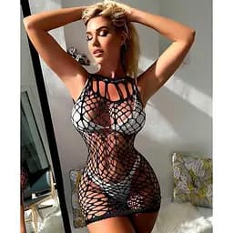 Спокуслива міні-сукня з великою сіткою S/M/L K000874