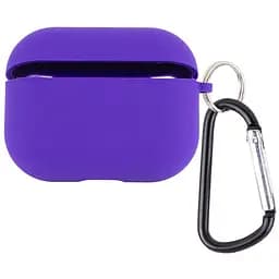 Силиконовый футляр с микрофиброй для наушников Airpods Pro 3 Фиолетовый / Ultra Violet
