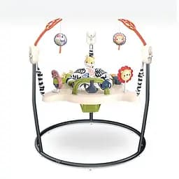 Дитячий ігровий центр Fisher-Price Jumperoo з підсвічуванням та звуком / Розвиваючий ігровий джемпер Бежевий - мініатюра 2