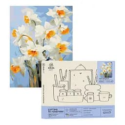 Набір для розпису по номерах "Білі нарциси" 40*50 см, IDEA2-GX47109, ТМ "99IDEAS"