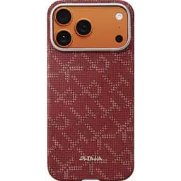 Чохол Pitaka Ultra-Slim Monogram для Apple iPhone 17 Pro Gold/Red (KI1702PTK) [157998]