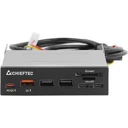 Зчитувач флеш-карт Chieftec 3.5" 2xUSB3.2/2xType-C/1xPD3.0/1xQC3.0 USB (CRD-908H) - мініатюра 3