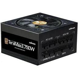 Zalman Блок живлення Teramax 2 (750W) >90% 80+ Gold 120мм 1xMB 18pin+10pin 2xCPU 8pin(4+4) 3xMolex 8xSATA 3xPCIe 8pin(6+2) 1x12VHPWR Fully Modular