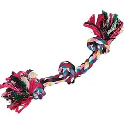 Игрушка канат-грейфер для собак Fox цветной двухузловой 38 см