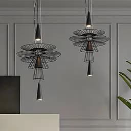 Дизайнерський світильник Gravity Ø 80 см | Line F | Арт. D9056-800 BK