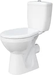 Унитаз-компакт Cersanit Kadda горизонтальный слив боковой подвод с сиденьнм полипропилен K33-005, Белый