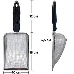 Совок-сито для котячого туалету з нержавіючої сталі 27x10x4,5 см (91510001) - мініатюра 7
