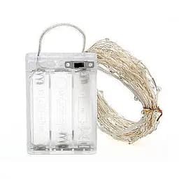 Світлодіодна гірлянда Sun Lamp Крапля Роси 100 LED 10 м тепле біле світло батарейки - мініатюра 3