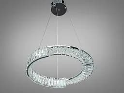 Підвісна LED люстра Diasha 561/500CH з кришталем, хром, 55 W, з пультом, освітлення 10-18 м2 - мініатюра 3