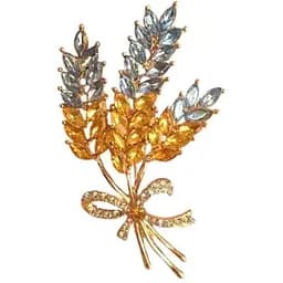 Брошь пшеница золотистая три колоски колосок символ Украины