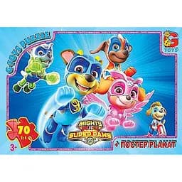 Детский пазл "Paw Patrol Щенячий патруль" G-Toys PW0873 плакат 70 элементов