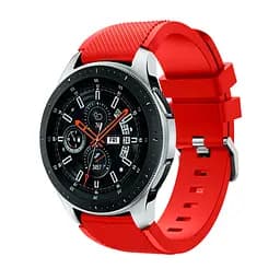 Силіконовий ремінець Watchbands для Samsung Gear S3 Samsung Galaxy Watch 46mm Silver - червоний (WB001RED20) - мініатюра 2