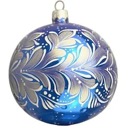 Ялинкова прикраса Санта Шоп Морозний візерунок скло (4820001154276)