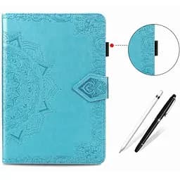 Шкіряний чохол Art Case з візитницею для Samsung Galaxy Tab S7+ Блакитний - мініатюра 4