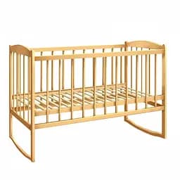 Детская кроватка-качалка Простая светло-коричневый