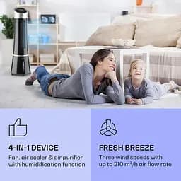 Охолоджувач повітря розумний KLARSTEIN Skyscraper Ice 4в1 Wi-Fi Чорний (10040205) без пульта - мініатюра 4