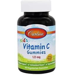 Витамин С для детей Carlson со вкусом апельсина 125 мг 60 жевательных конфет