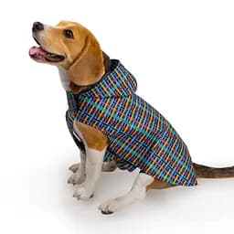 Дощовик для собак з капюшоном Barksi Textile розмір М Клітинка - мініатюра 2