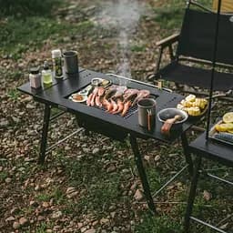 Стіл для барбекю Naturehike CNK2350CF018 сталевий Чорний - мініатюра 6