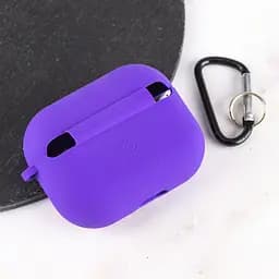 Силіконовий футляр з мікрофіброю для навушників Airpods Pro 2 / Pro Фіолетовий / Ultra Violet - мініатюра 3