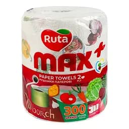 Рушники паперові Ruta Max Plus 1 рул 2 ш білі