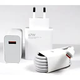 Зарядний пристрій DK Mi Turbo Charge 67W USB Power Adapter для Xiaomi плюс кабель(017091) white - мініатюра 6