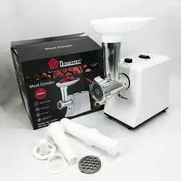М'ясорубка електрична domotec r3391 2000 Вт, компактна м'ясорубка для дому, м'ясорубка 3 в 1