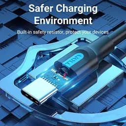 Кабель Vention USB 2.0 A Male to USB-C Male Cable with USB Power Supply PVC Type 0.5m Black (CQKBD) - мініатюра 4