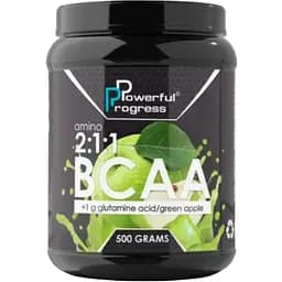 Аминокислота Powerful Progress BCAA 2:1:1 + Glutamine 500 г Apple