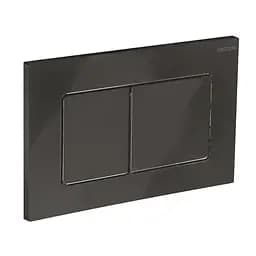 Панель змиву Koer KT-0602-16 пластикова, кнопка квадратна KR5182, Чорний