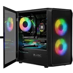 Корпус LogicConcept PORTOS MESH+GLASS ARGB fans 3x120 мм BLACK без БЖ mATX (AM-PORTOS-10-0000000-0002) - мініатюра 8