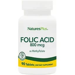 Фолієва кислота Nature's Plus Folic Acid 800 mcg 90 tabs (1086-2023-10-3227)