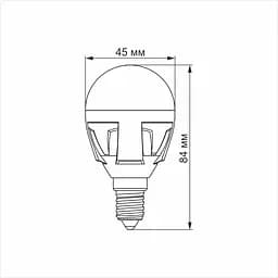 Лампа світлодіодна Videx Premium G45 7W E14 4100K (VL-G45-07144) - мініатюра 3